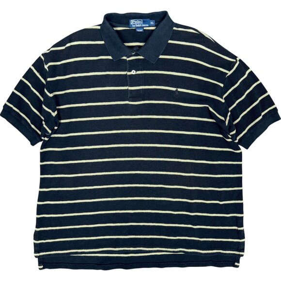 VTG Polo Ralph Lauren Waffle Knit‎ Short Sleeve Polo- Size XL - Picture 1 of 7